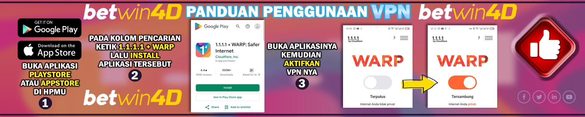 Warp VPN 1.1.1.1 Betwin4d